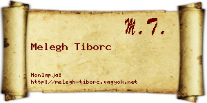 Melegh Tiborc névjegykártya